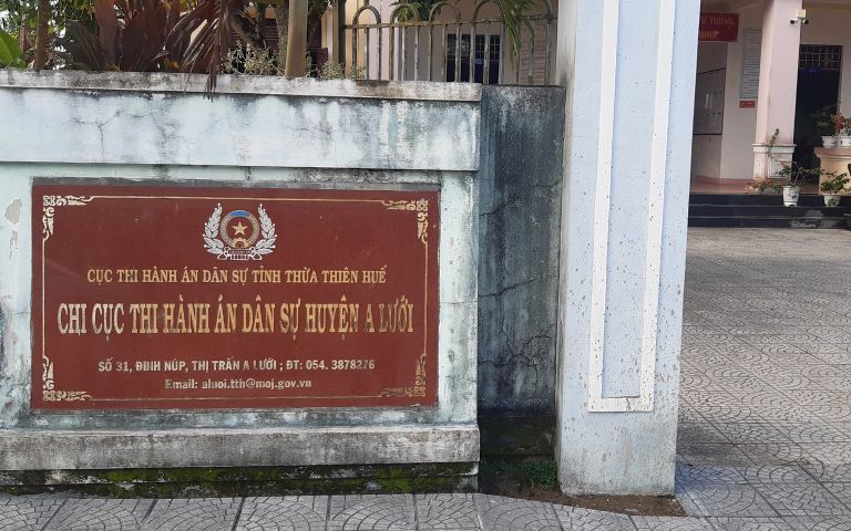 Chi cục thi hành án dân sự huyện A Lưới - tỉnh Thừa Thiên Huế