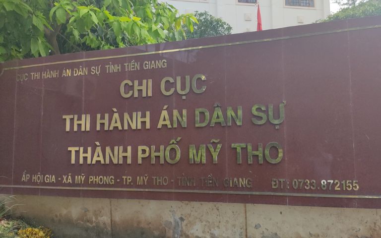 Chi cục thi hành án dân sự thành phố Mỹ Tho - tỉnh Tiền Giang
