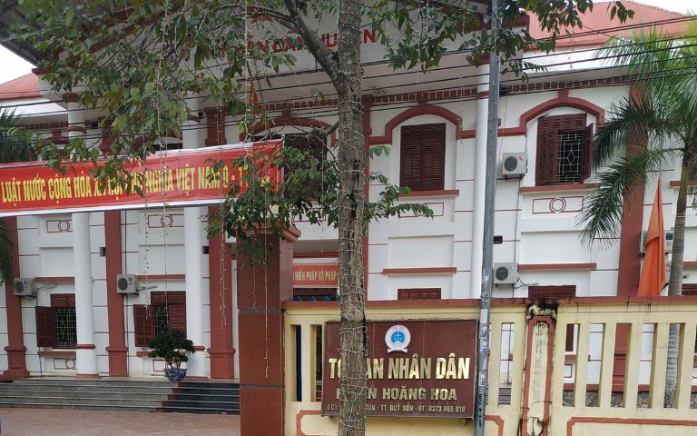 Địa chỉ Tòa án nhân dân huyện Hoằng Hóa - tỉnh Thanh Hóa