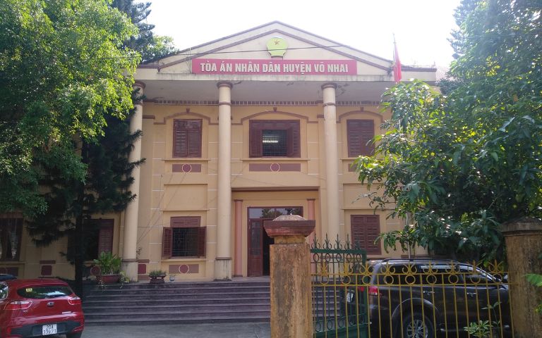 Địa chỉ tòa án nhân dân huyện Võ Nhai - tỉnh Thái Nguyên