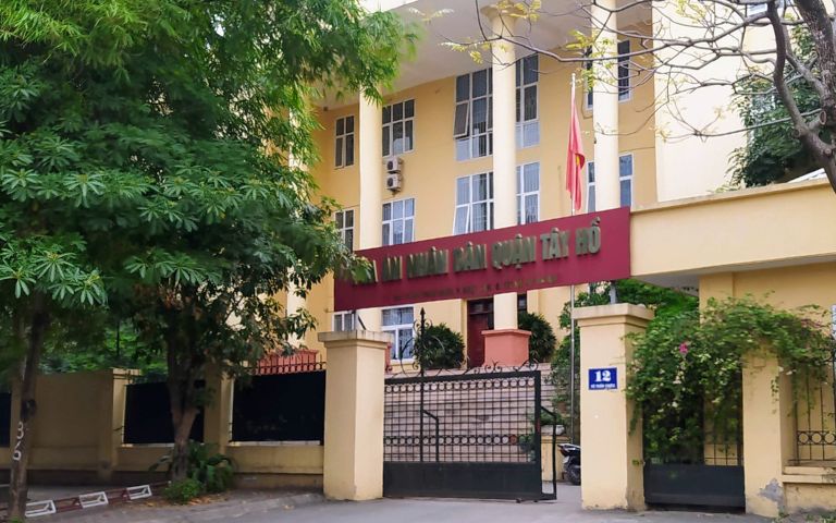 Địa chỉ tòa án nhân dân quận Tây Hồ - Thành phố Hà Nội