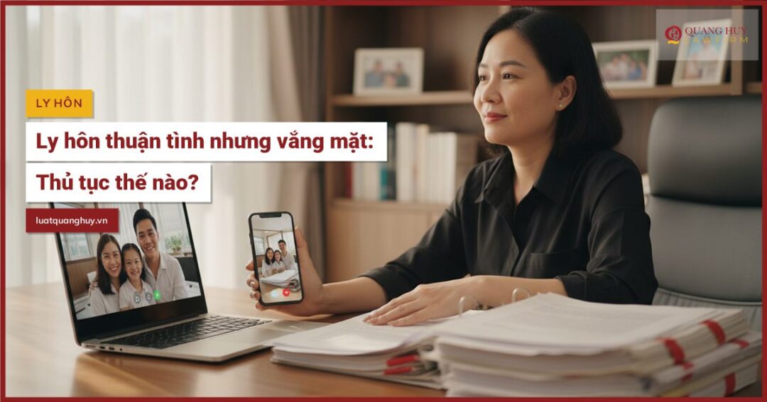 Ly hôn thuận tình nhưng vắng mặt: Thủ tục thực hiện thế nào? 10 Người đang gọi video call bên tập hồ sơ, minh họa cho trường hợp thuận tình ly hôn nhưng vắng mặt.